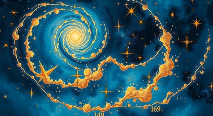 A vibrant celestial scene with stars, planets, and a subtle cosmic swirl, reflecting emotions and astrological influences.
