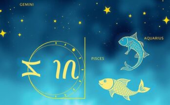 Three zodiac symbols in a serene celestial background, symbolizing positivity and renewal after hardships.